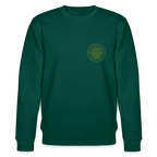 Golden flower of life organic cotton women's sweatshirt - forest