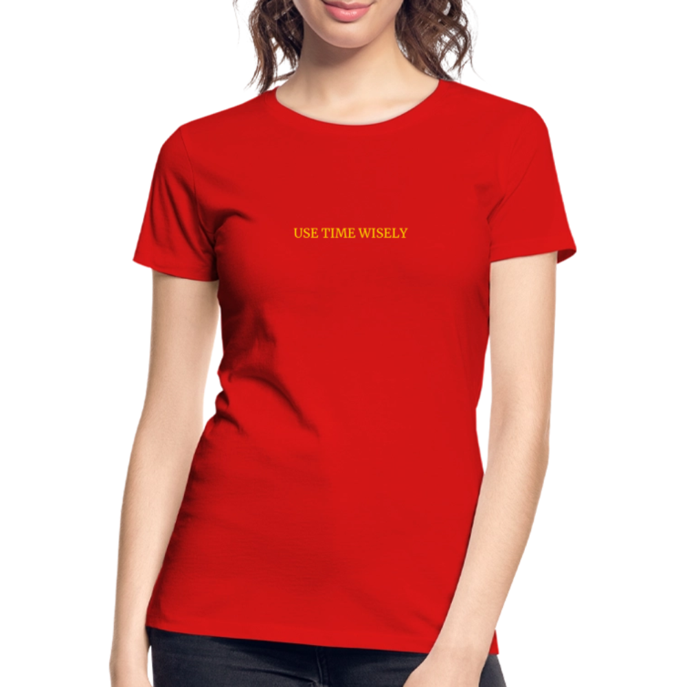 Time Quote Women’s organic cotton T-Shirt - red