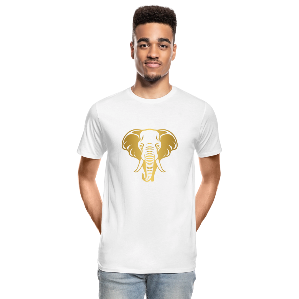 Elephant men’s Organic cotton T-Shirt - white