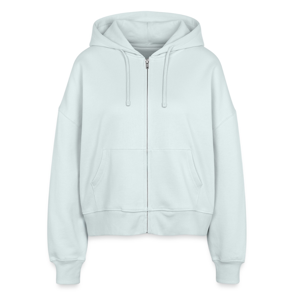 Elemental Boxy Women’s Organic Zip Hoodie - blue ice
