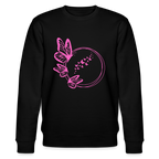 Butterflies women's organic cotton sweatshirt - black