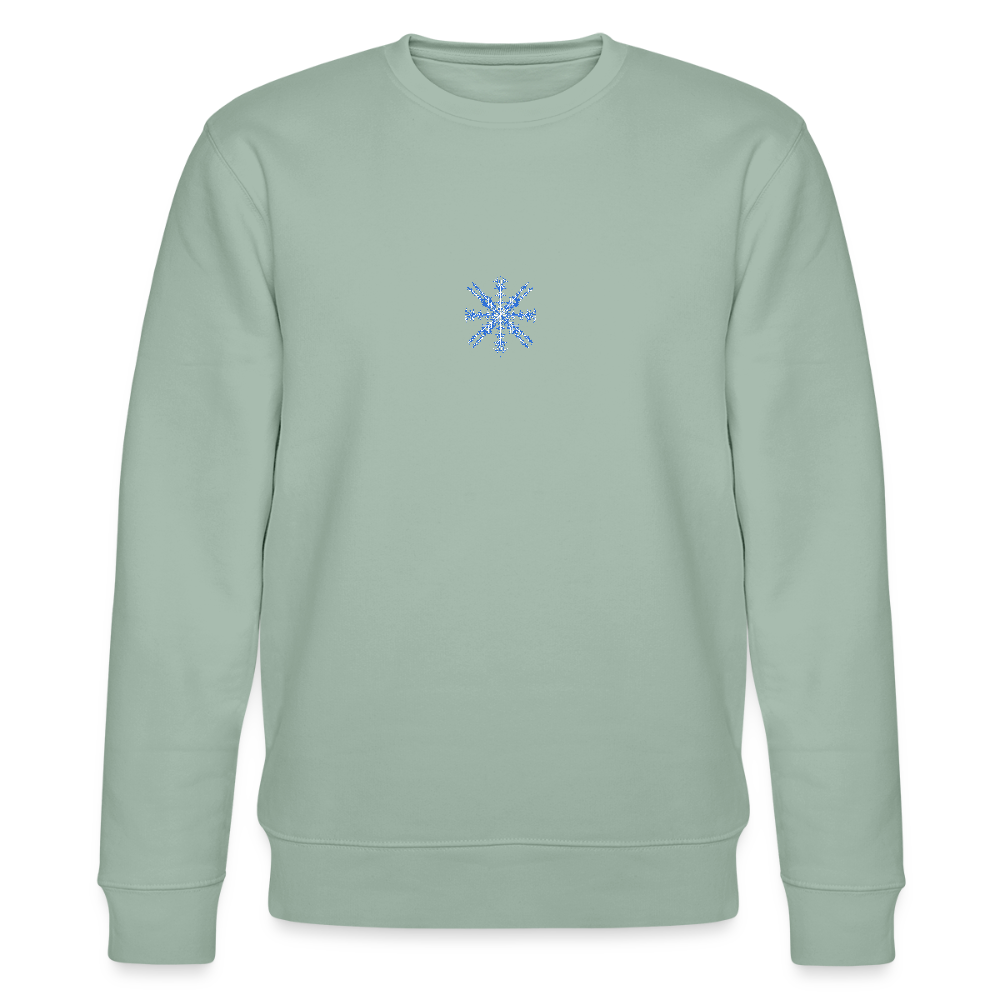 Snowflake organic cotton men's sweatshirt - aloe