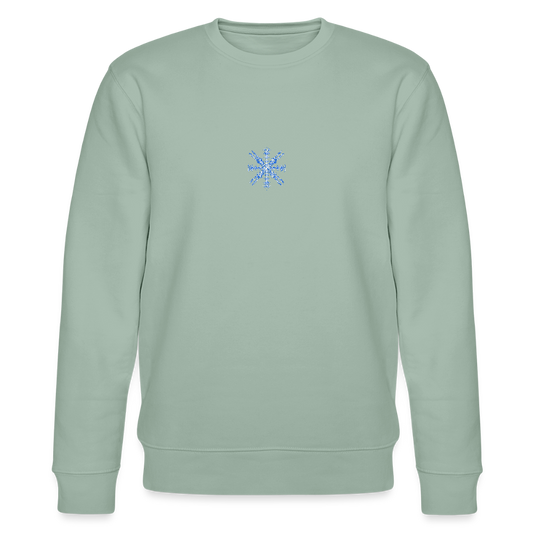 Snowflake organic cotton men's sweatshirt - aloe