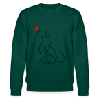 Dog women's organic cotton sweatshirt - forest