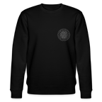 White flower of life organic cotton women's sweatshirt - black
