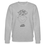 Love yourself organic cotton women's sweatshirt - heather grey