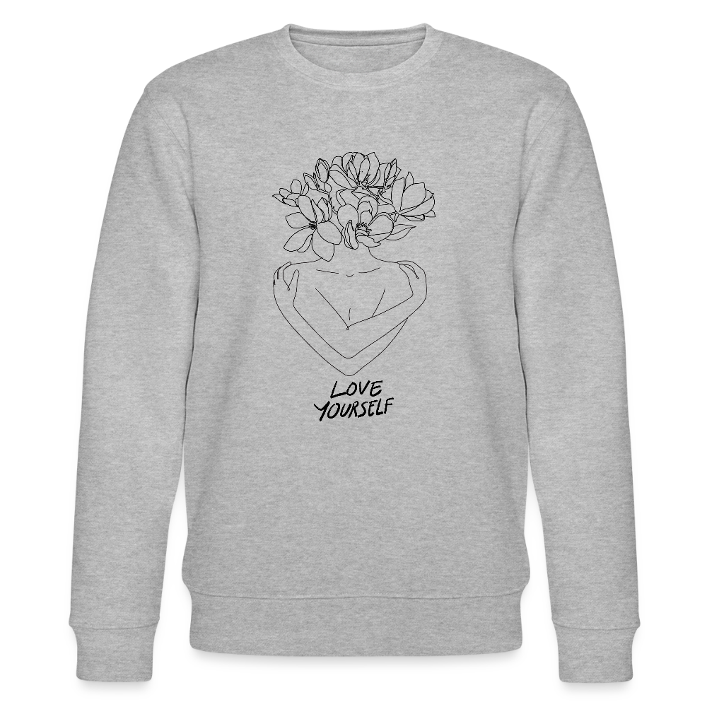 Love yourself organic cotton women's sweatshirt - heather grey