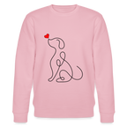 Dog men's organic cotton sweatshirt - cotton pink