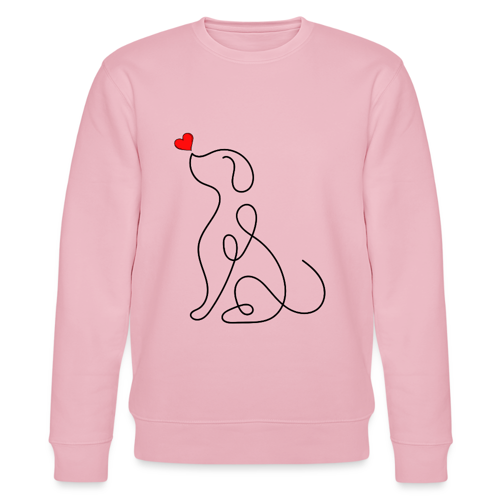 Dog men's organic cotton sweatshirt - cotton pink