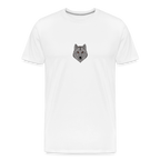 Wolf minimalist men’s  organic cotton T-Shirt - white