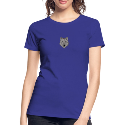 Wolf minimalist women’s organic cotton T-Shirt - royal blue