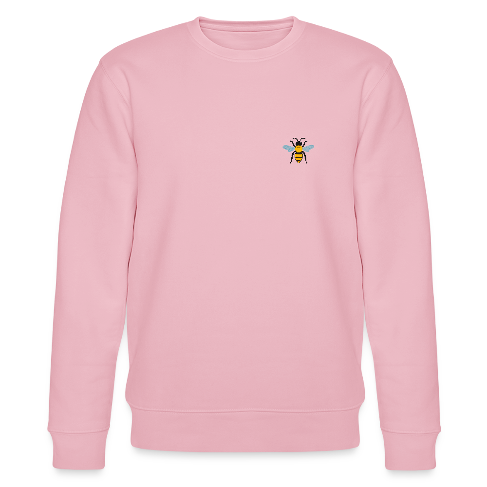 Bee organic cotton women's sweatshirt - cotton pink