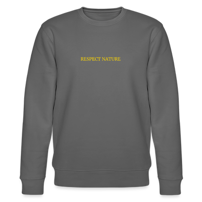 Respect nature organic cotton men's sweatshirt - anthracite