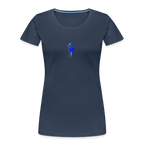 Seahorse minimalist Women’s organic cotton T-Shirt - navy