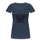 Wolves women’s Organic cotton T-Shirt - navy