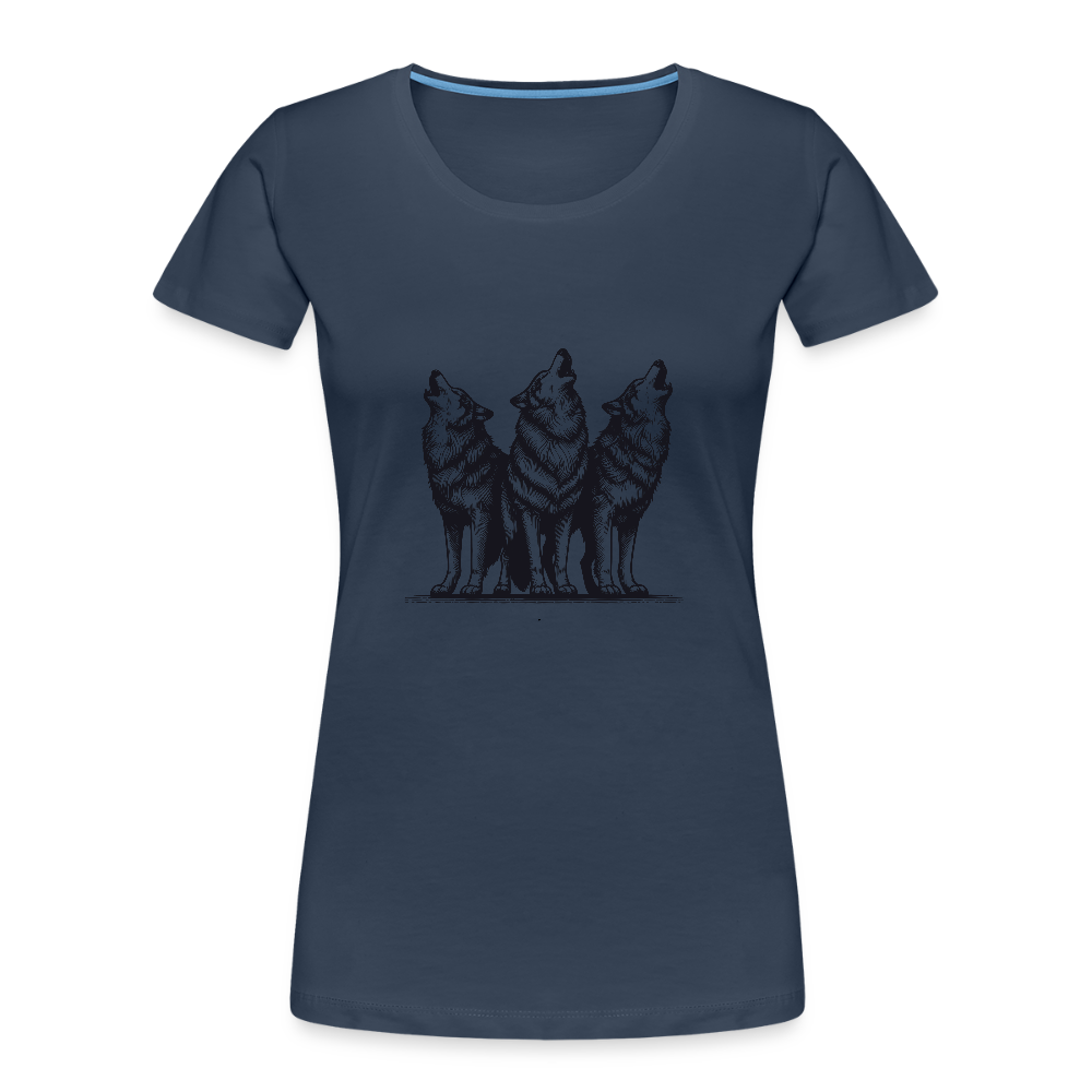 Wolves women’s Organic cotton T-Shirt - navy