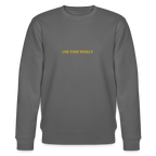 TIME quote organic cotton men's sweatshirt - anthracite