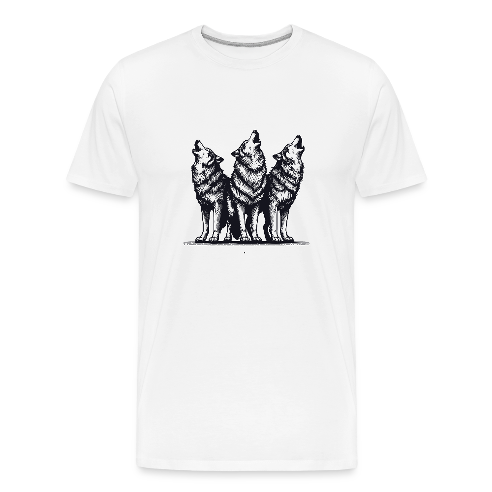 Wolves men’s Organic cotton T-Shirt - white