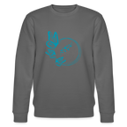 Blue butterflies women's organic cotton sweatshirt - anthracite
