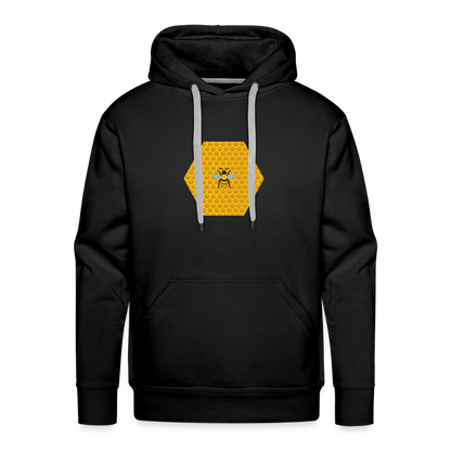 Bee & honeycomb men’s Premium Hoodie - black