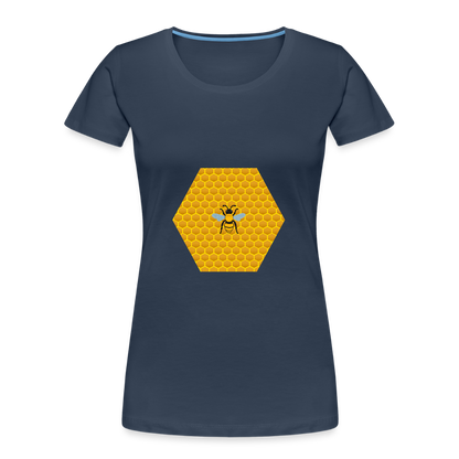 Bee & Honeycomb Women’s Organic Cotton T-Shirt - navy