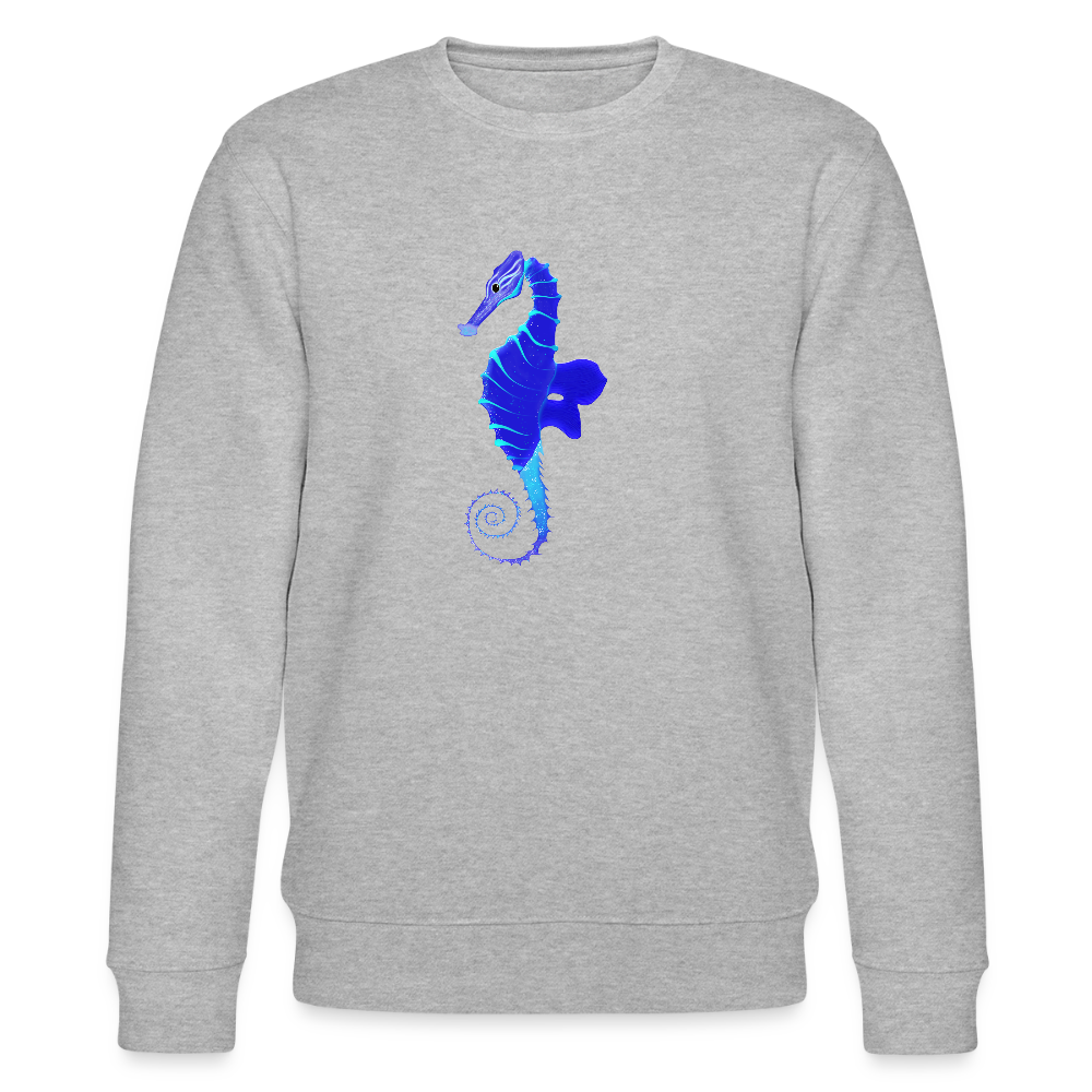Seahorse organic cotton women's sweatshirt - heather grey
