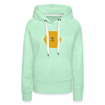 Bee & Honeycomb women’s premium hoodie - light mint
