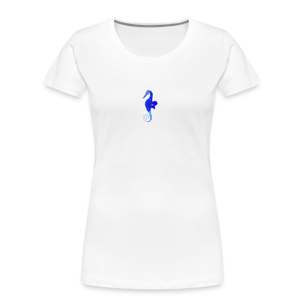 Seahorse minimalist Women’s organic cotton T-Shirt - white