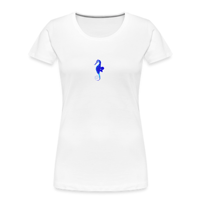 Seahorse minimalist Women’s organic cotton T-Shirt - white