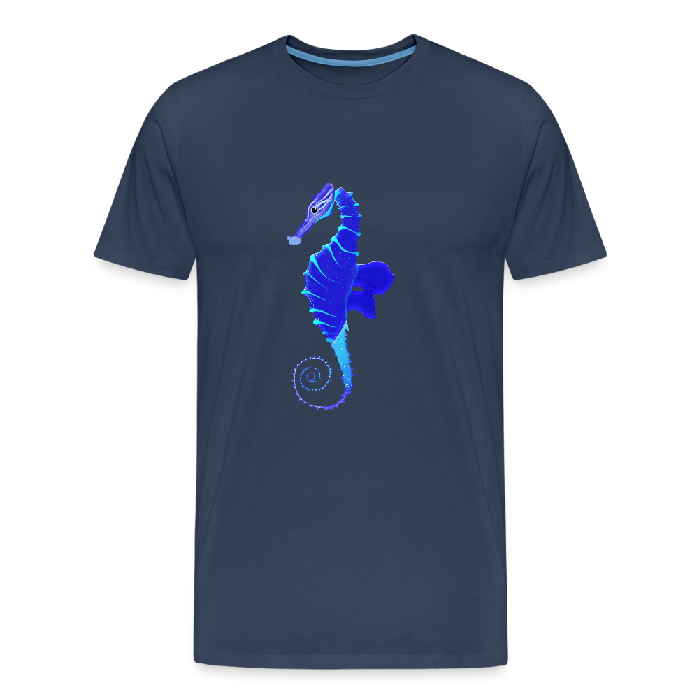 Seahorse Men’s Premium Organic  Cotton T-Shirt - navy