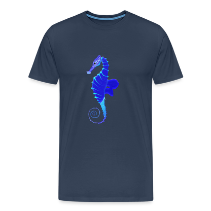 Seahorse Men’s Premium Organic  Cotton T-Shirt - navy