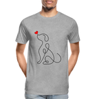 Dog men’s organic cotton T-Shirt - heather grey