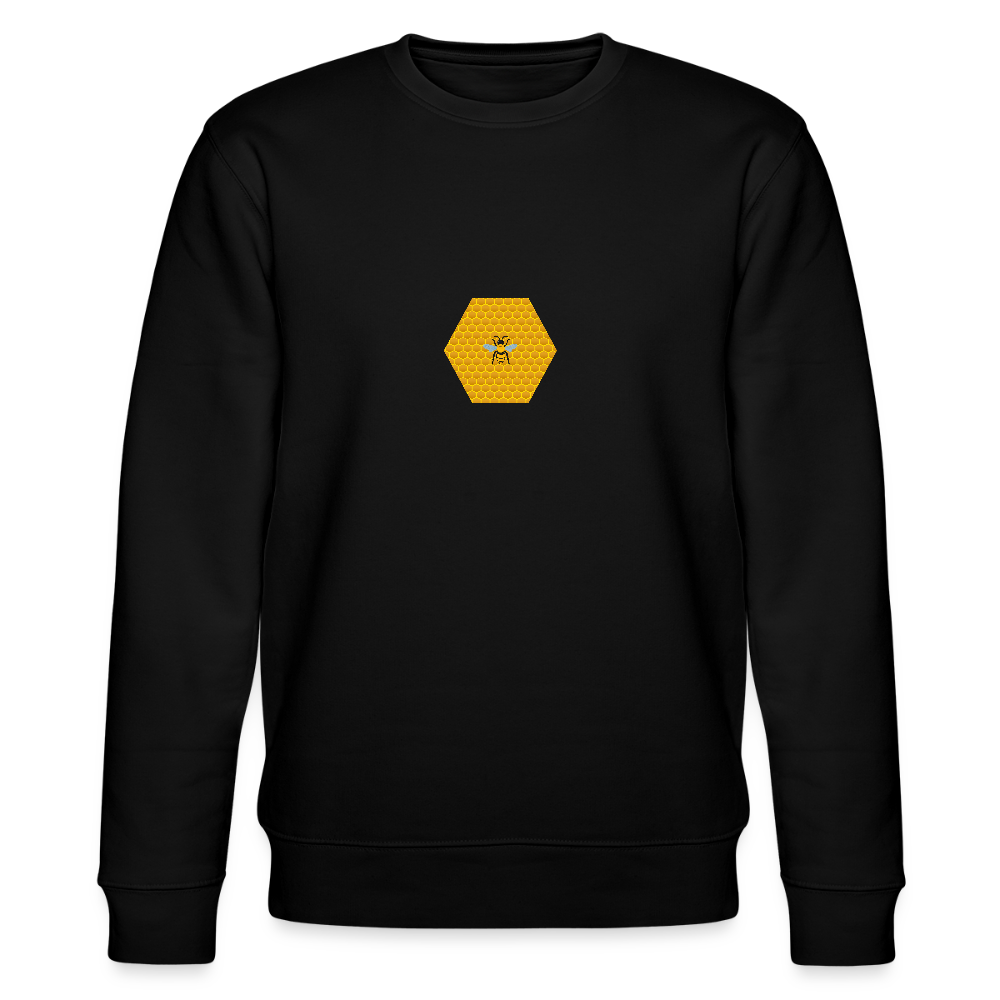 Bee & honeycomb organic cotton men's sweatshirt - black