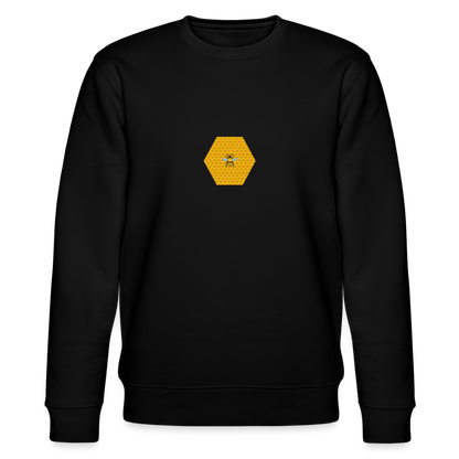 Bee & honeycomb organic cotton men's sweatshirt - black