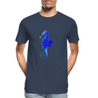Seahorse Men’s Premium Organic  Cotton T-Shirt - navy