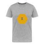 Bee & Honeycomb Men’s Organic Cotton T-Shirt - heather grey