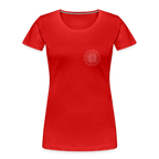 White flower of life women’s organic cotton T-Shirt - red