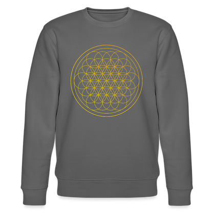 Golden flower of life GREENSTAR organic cotton men's sweatshirt - anthracite