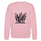 Wolves men's organic cotton sweatshirt - cotton pink