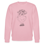 Love yourself organic cotton women's sweatshirt - cotton pink