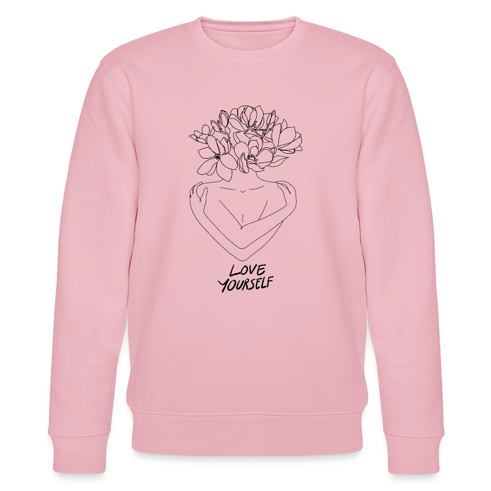Love yourself organic cotton women's sweatshirt - cotton pink