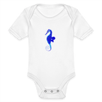 Seahorse Organic cotton short-sleeved Baby Bodysuit - white