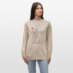 Dog women's organic cotton sweatshirt - beige