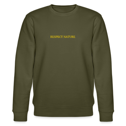 Respect nature organic cotton men's sweatshirt - khaki