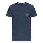 White flower of life men’s organic cotton T-Shirt - navy