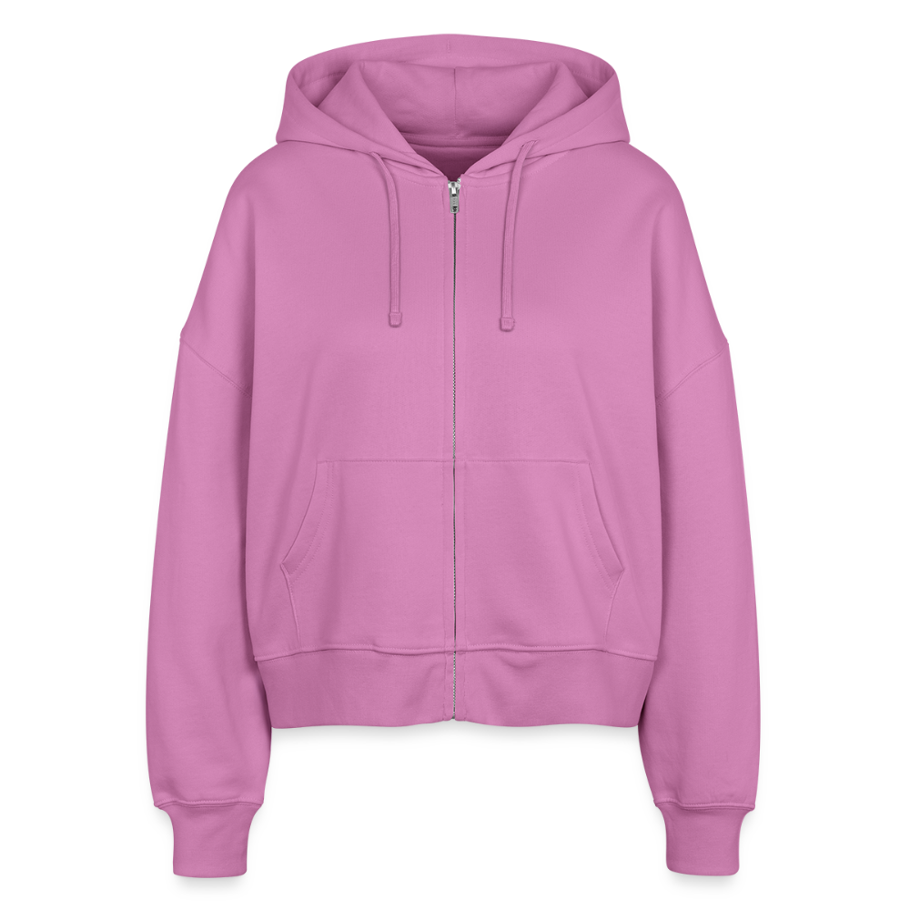 Elemental Boxy Women’s Organic Zip Hoodie - pink
