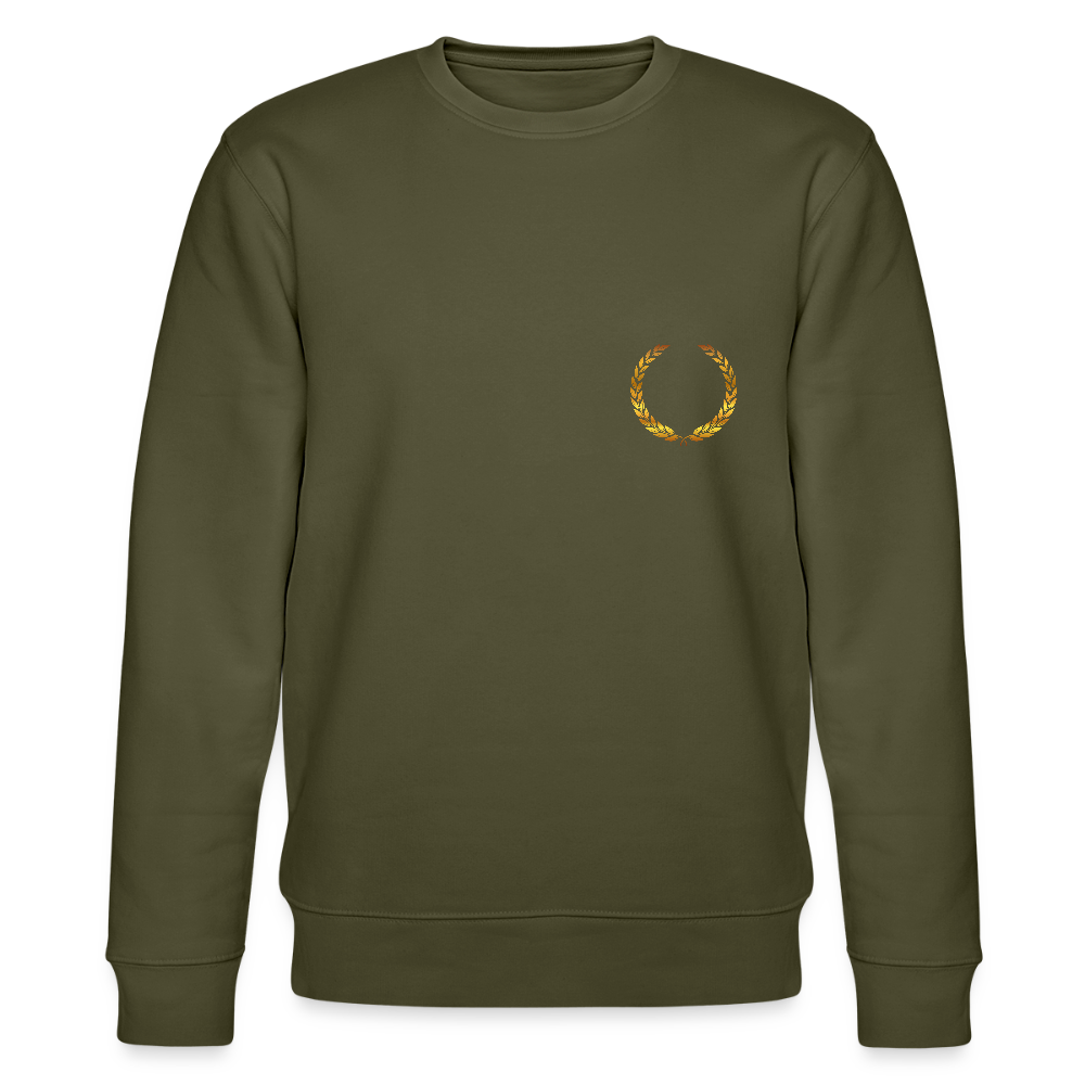 Golden laurels organic cotton women's sweatshirt - khaki