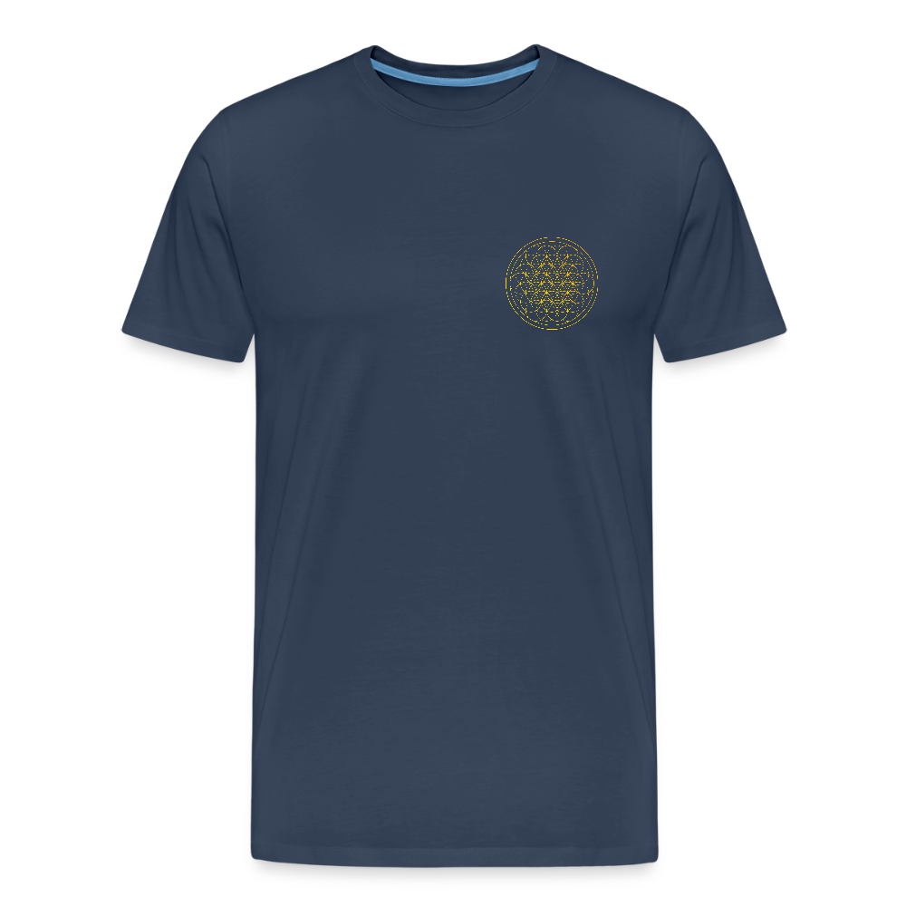 Flower of Life Men’s Premium Organic  Cotton T-Shirt - navy