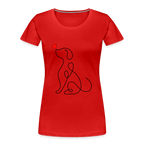 Dog women’s organic cotton T-Shirt - red