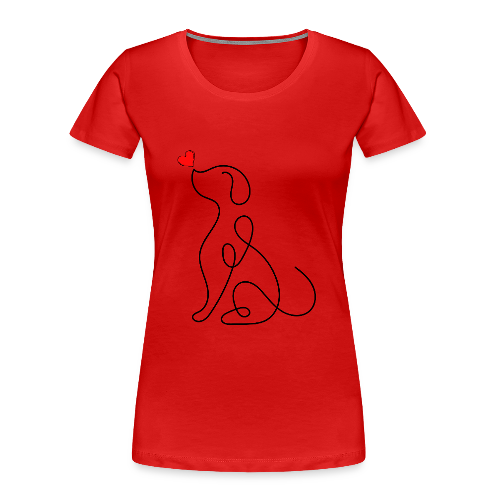 Dog women’s organic cotton T-Shirt - red